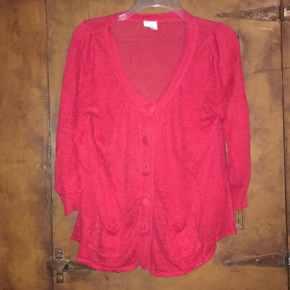 Red Flowy Sweater